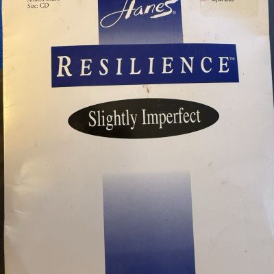 Hanes Resilience Stockings Nylons Size CD Almost Blush Very Sheer Control Top